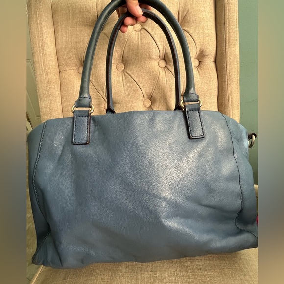 Kate Spade Blue Satchel with Silver Accents - Picture 4 of 13